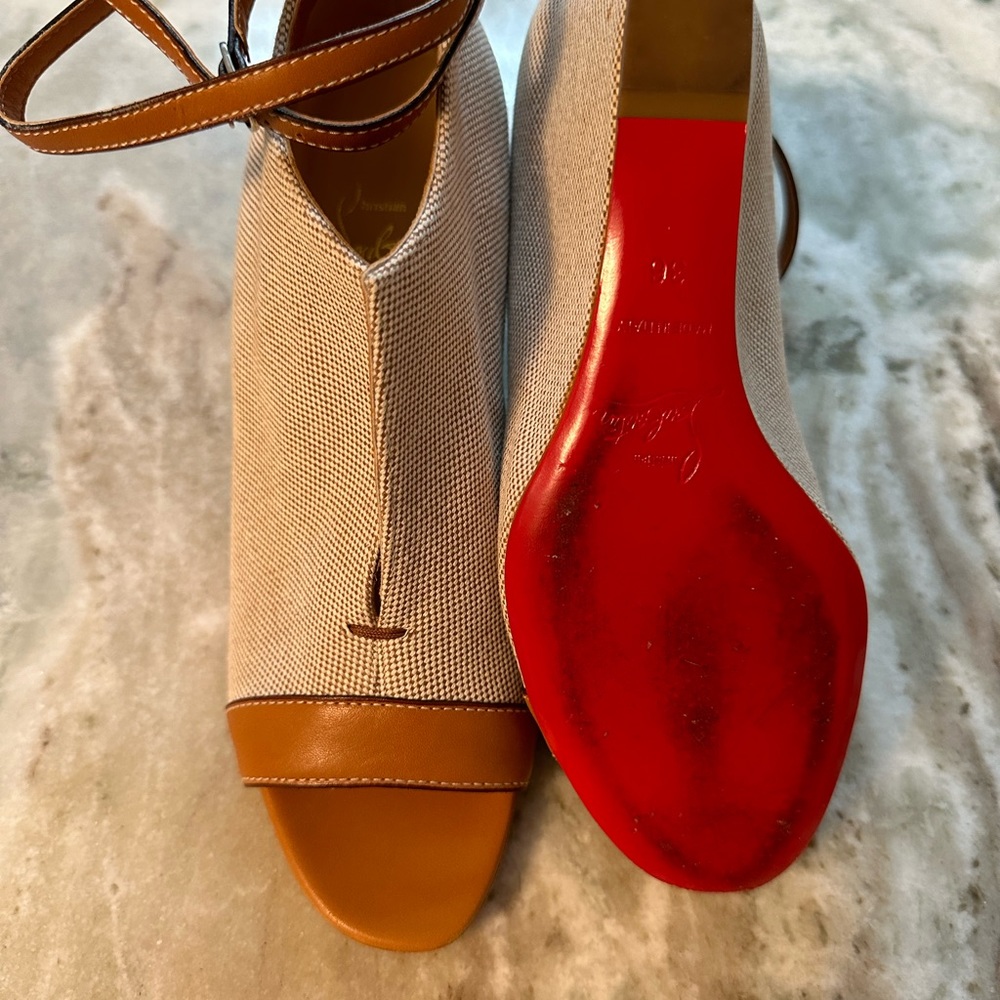 COPY - Size 36 EU Beige cloth wedges